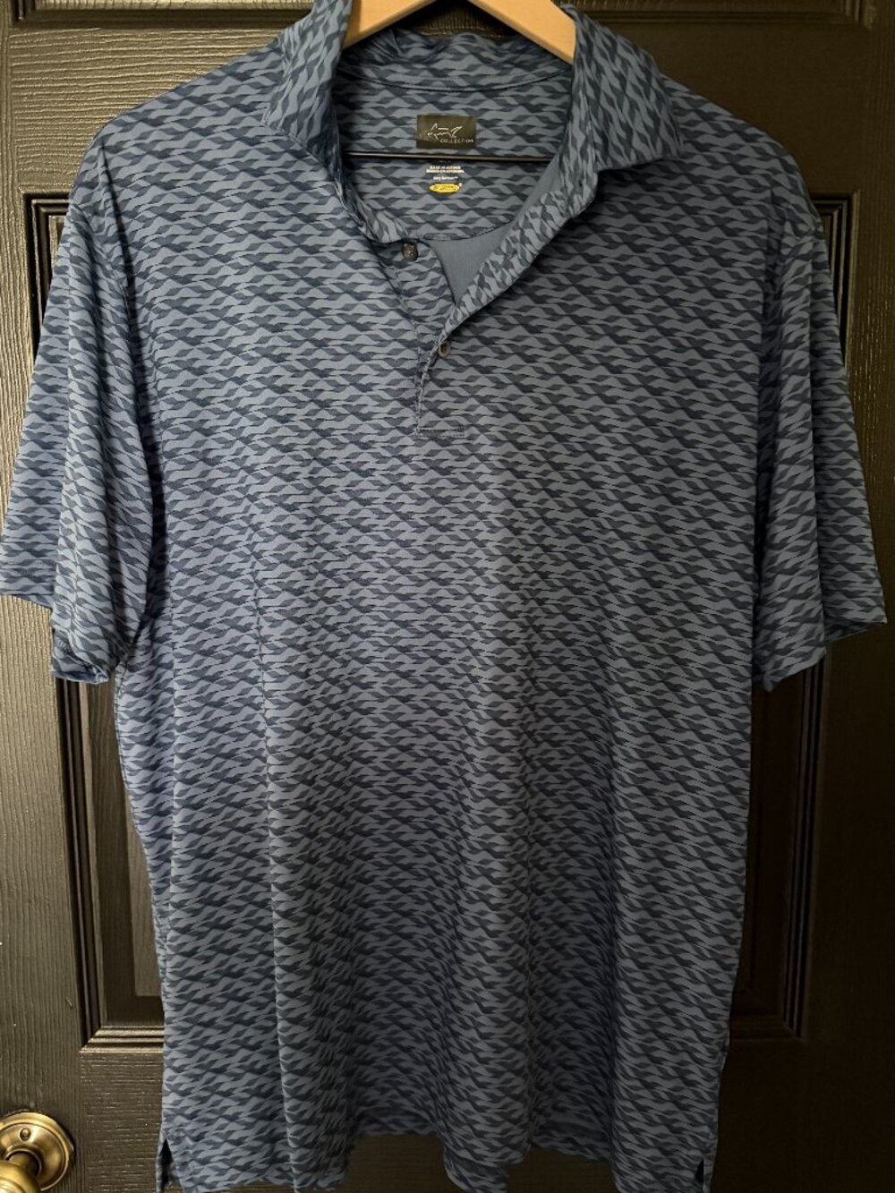 Gently Worn Mens Golf Polo Shirt Navy Blue Large